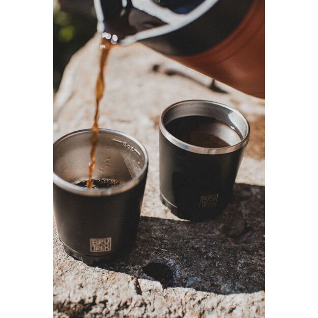 BruTrek dvigubos sienelės izoliuoti stovyklos kavos puodelis 240ml juodas 4