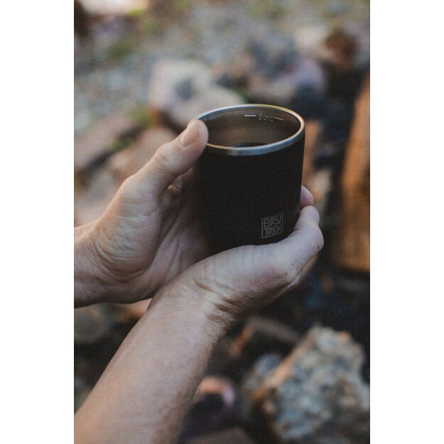 BruTrek dvigubos sienelės izoliuoti stovyklos kavos puodelis 240ml juodas 5