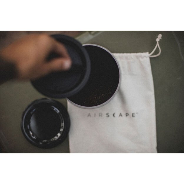 Airscape nerūdijančio plieno indas 500g juodas matinis  4