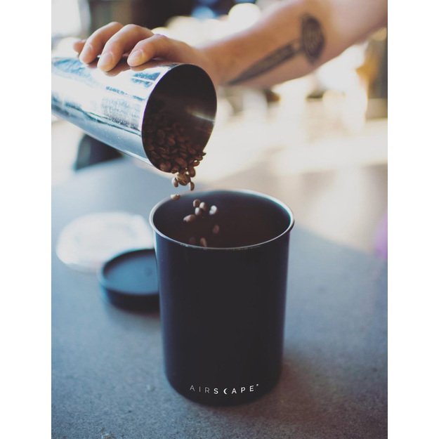 Airscape nerūdijančio plieno indas 500g juodas matinis  3