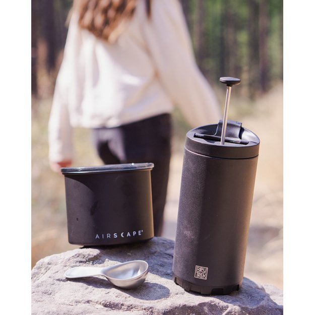BruTrek kavos plieninis  kelioninis rankinis presas 3.0  600ml juodas 2