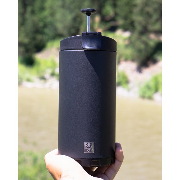 BruTrek kavos plieninis  kelioninis rankinis presas 3.0  600ml juodas 5