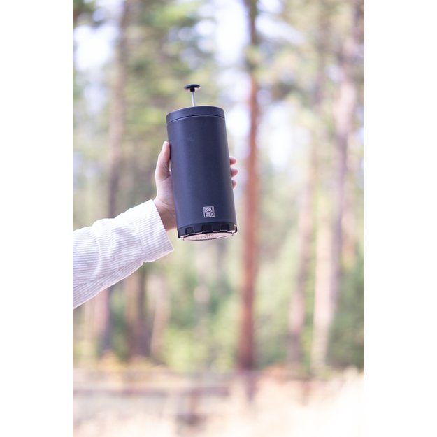 BruTrek kavos plieninis  kelioninis rankinis presas 3.0  600ml juodas 6