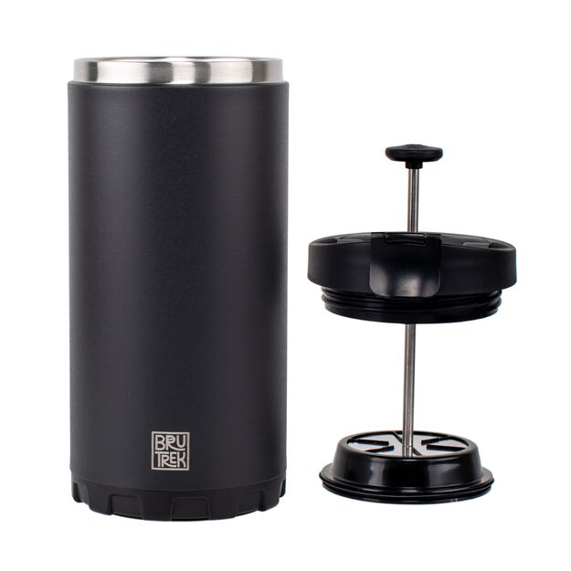 BruTrek kavos plieninis  kelioninis rankinis presas 3.0  600ml juodas 1